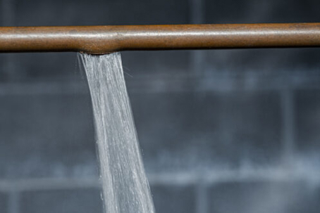 Copper pipe rupture due to frozen pipe