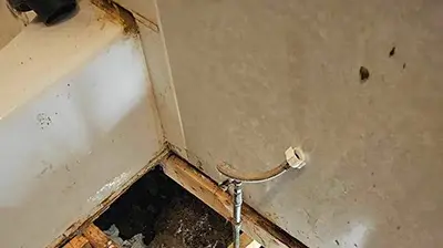 Piping under toilet Photo