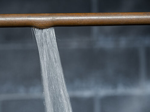 Copper pipe rupture due to frozen pipe